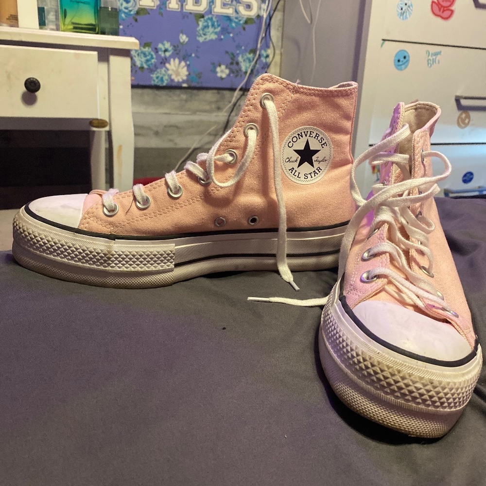 Pink Converse - image 1